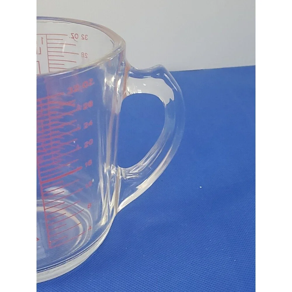 Vintage Pyrex 4 Cups D-Handle Liquid Measuring Cup # 532 1 Quart VGC USA